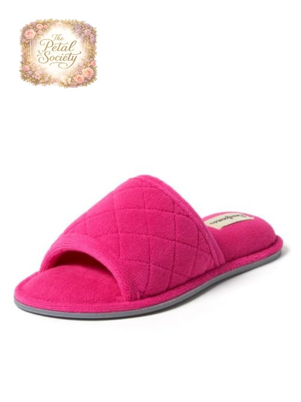Dearfoams Memory Foam Terry Slide Slippers Summer House Shoe